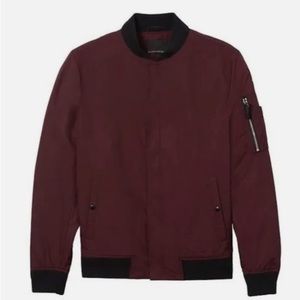 Banana Republic Bomber Jacket - (burgundy; SZ: Medium)